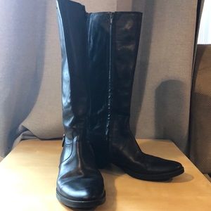 Geox black knee-high boots